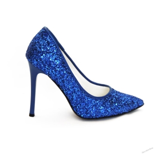 Modrá dámska spoločenská obuv